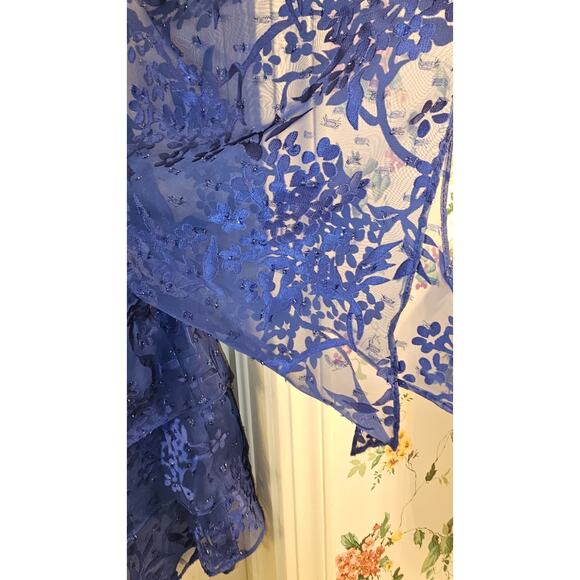 NWT Alex Evenings Blue Lace and Rhinestone Size 1X (bust 43) - Picture 5 of 5